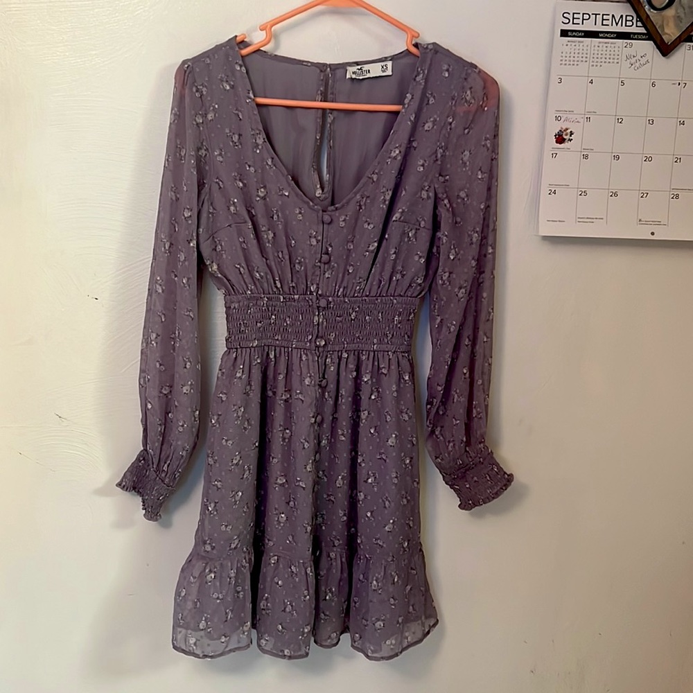 Hollister purple floral dress XS